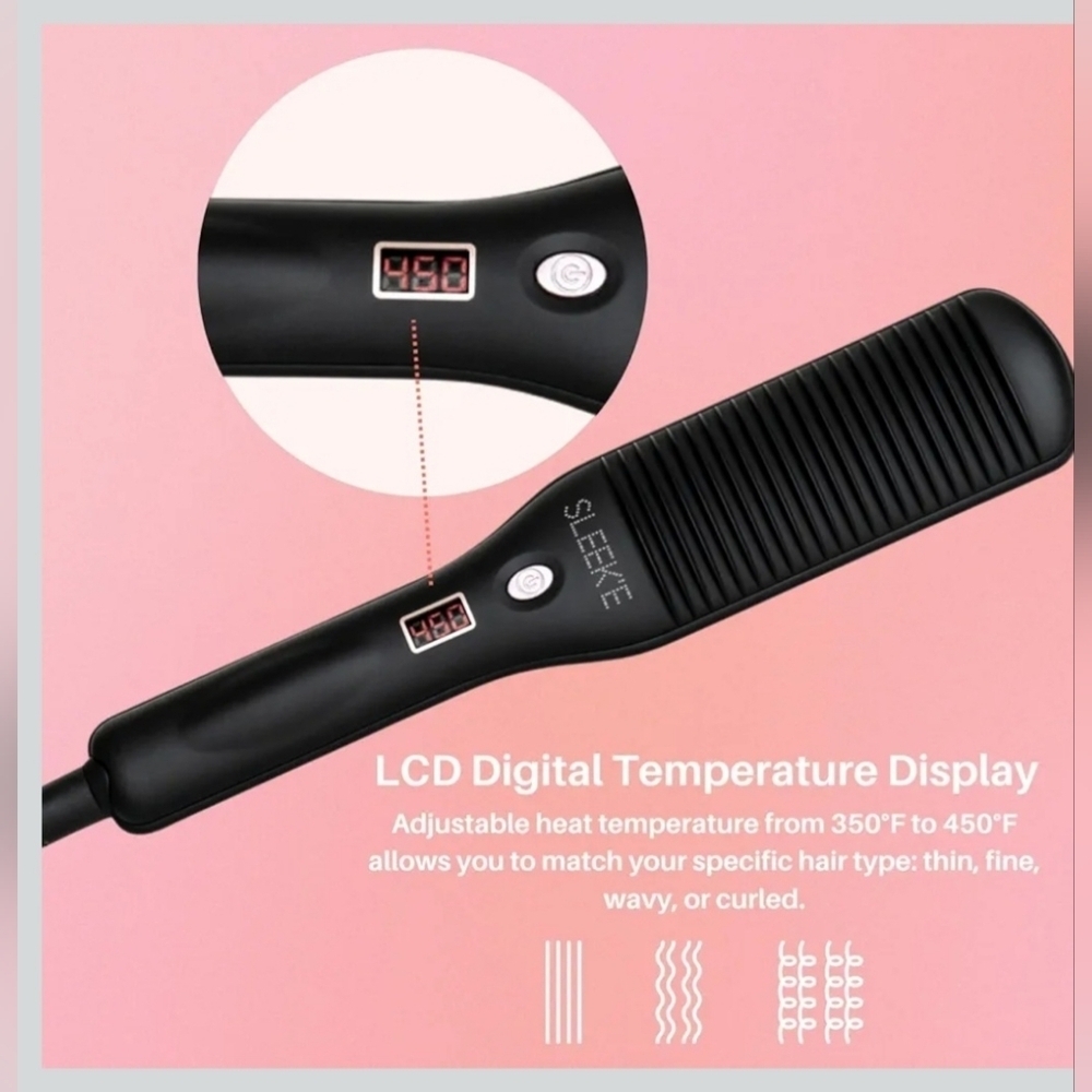 Sleek'e Black Hair Straightening Brush - Picture 3 of 12